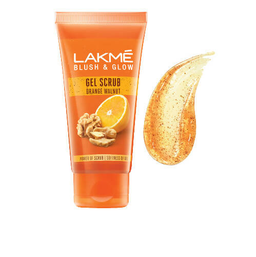 Lakmé Blush & Glow Gentle Deep Clean Gel Scrub with Orange & Walnut - 50 gms
