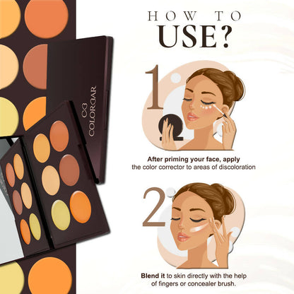 Colorbar 24Hrs Wear Concealer Palette Medium-Deep - 9 gms
