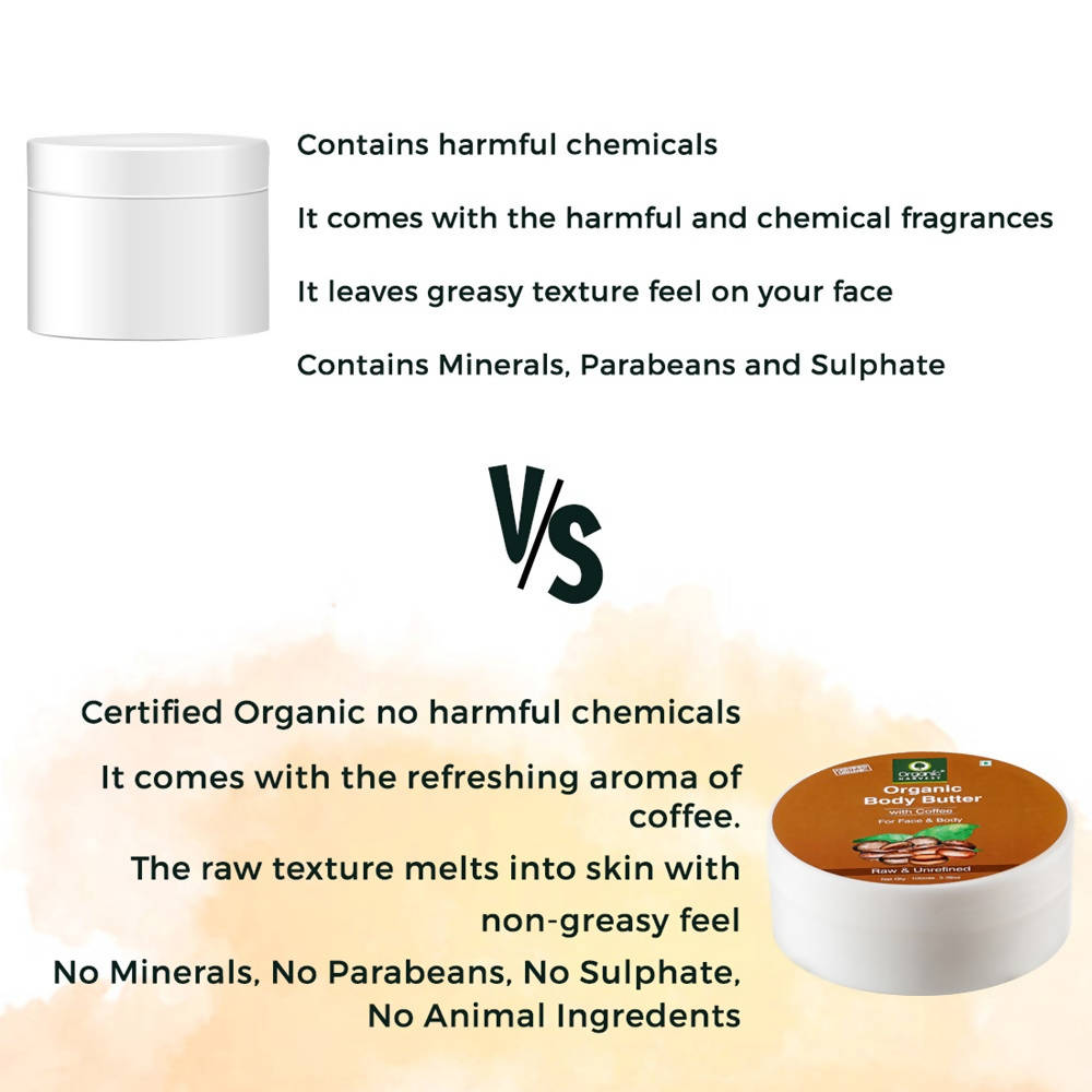 Organic Harvest Organic Body Butter With Coffee For Face & Body - 100 gms