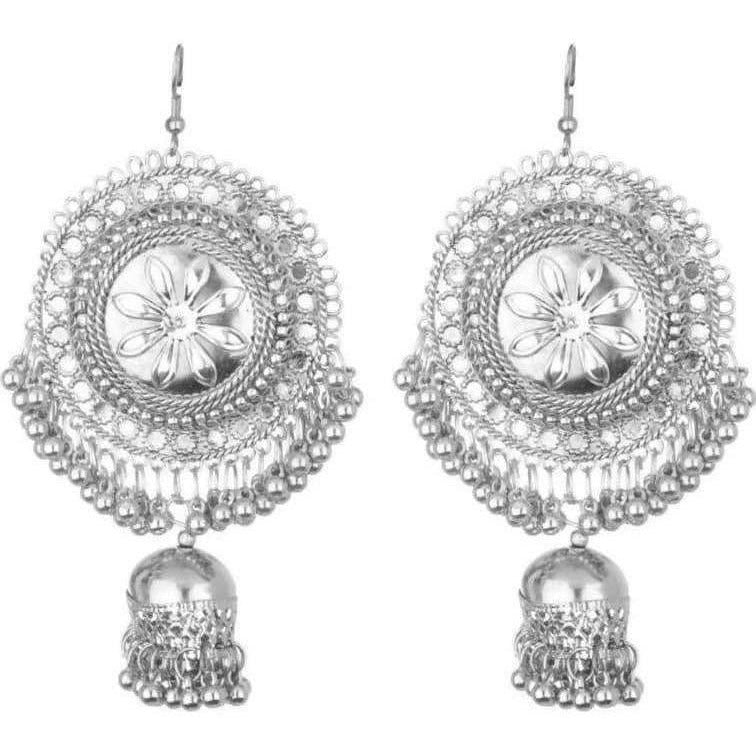 MS Fashion India Ethnic Flower Design Round Shape Jhumka Earrings