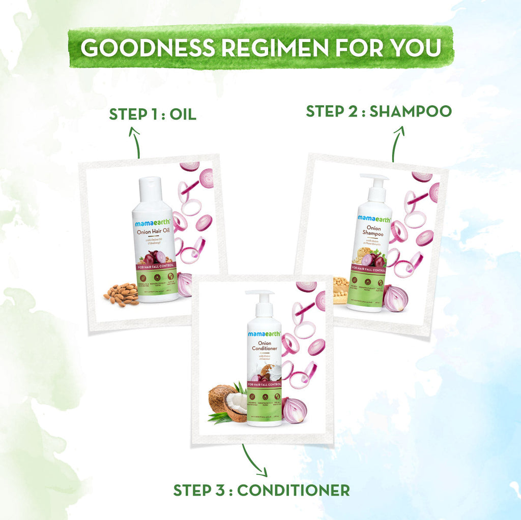 Onion Shampoo with Onion and Plant Keratin for Hair Fall Control