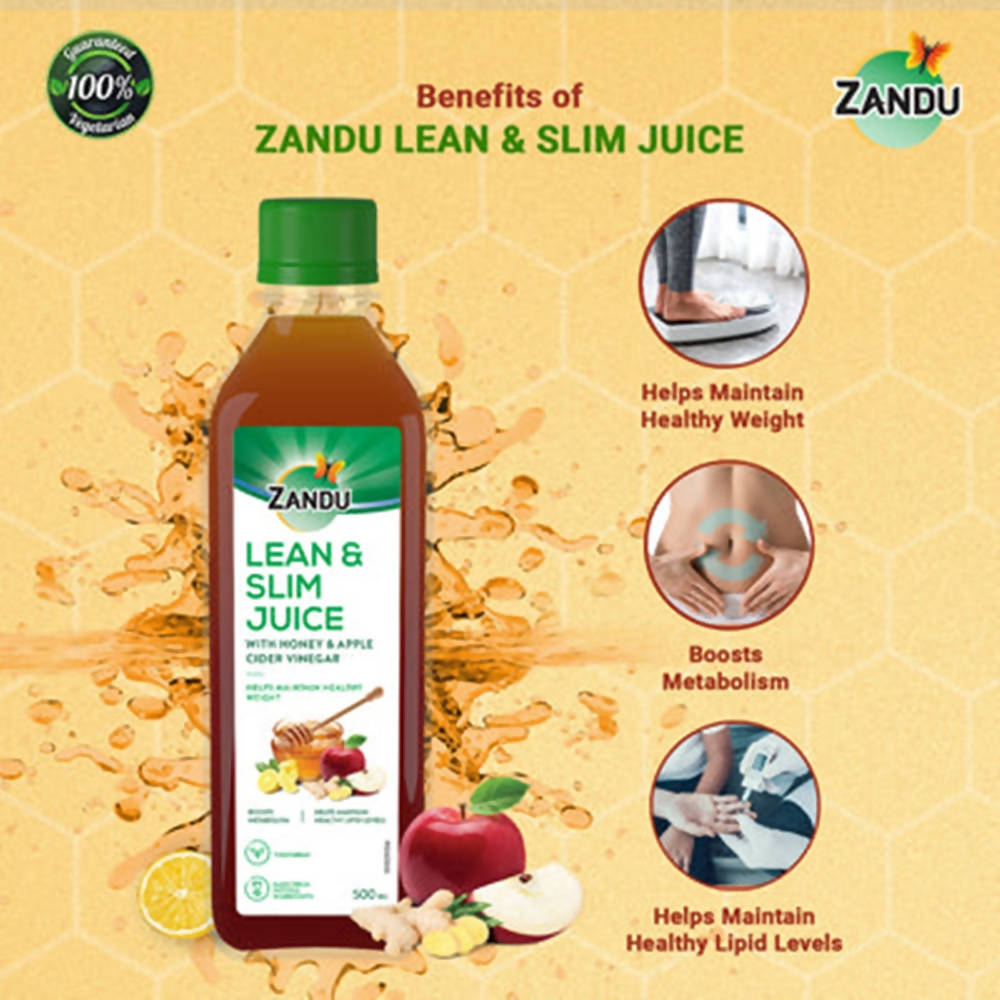 Zandu Lean & Slim Juice with Honey & Apple Cider Vinegar - 500 ml