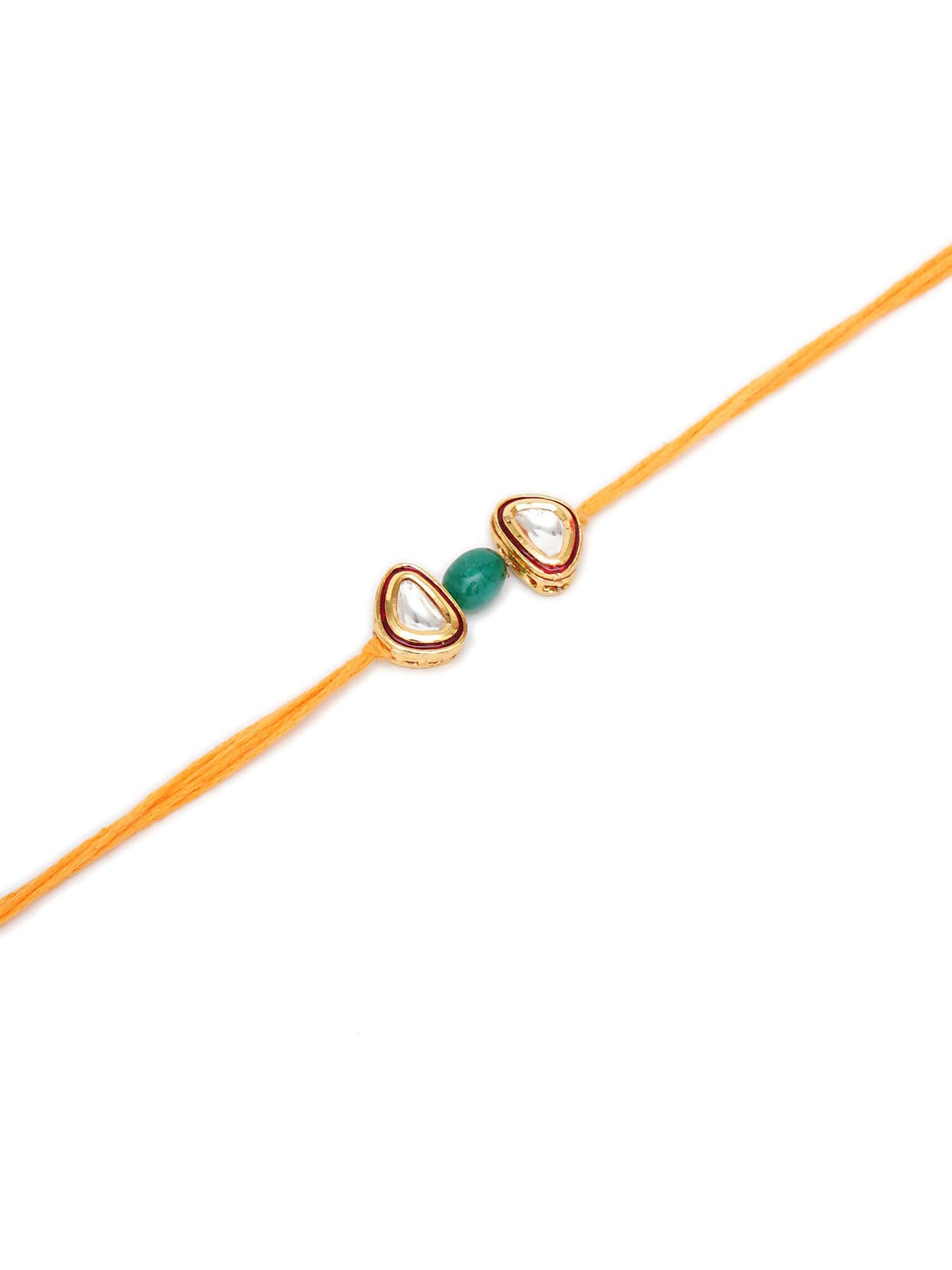 Designer kundan Rakhi - Ruby Raang