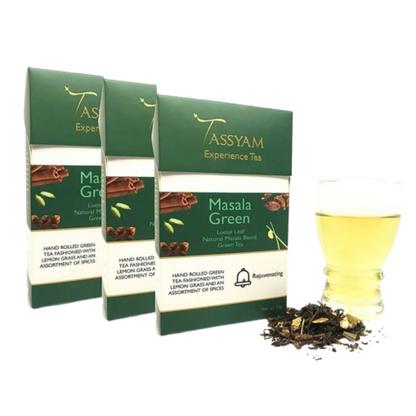 Tassyam Organics Masala Green Tea - Box