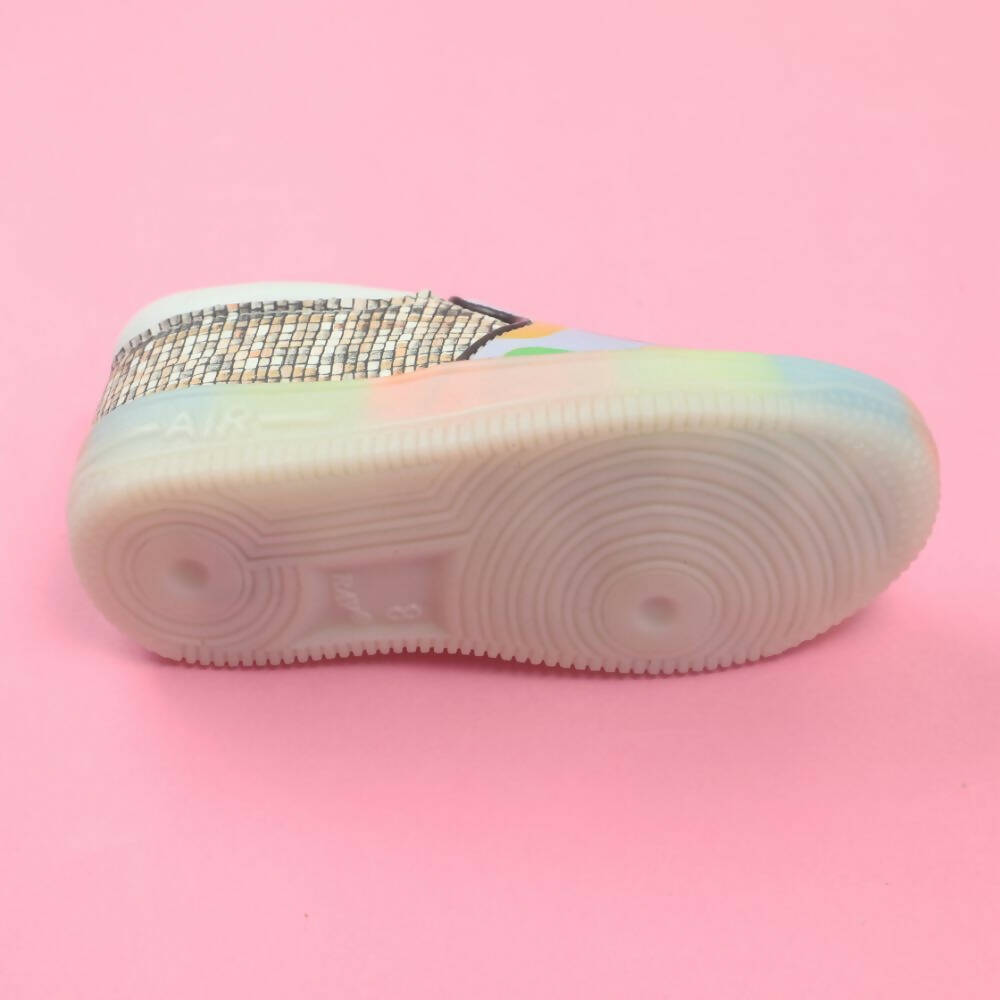 Tiny Bugs Unisex Colorblock Slip Ons Sneakers - Whithe