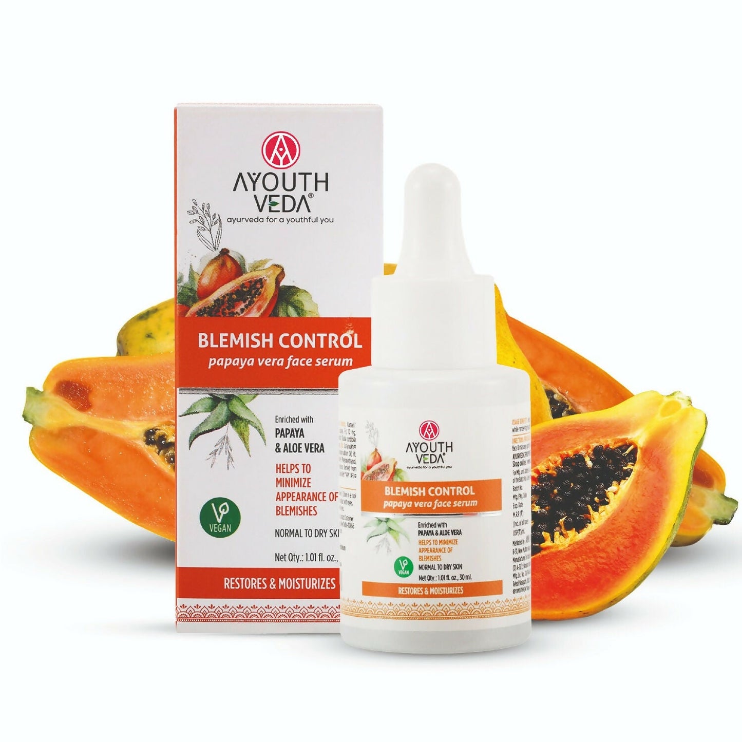 Ayouthveda Blemish Control Papaya Vera Face Serum