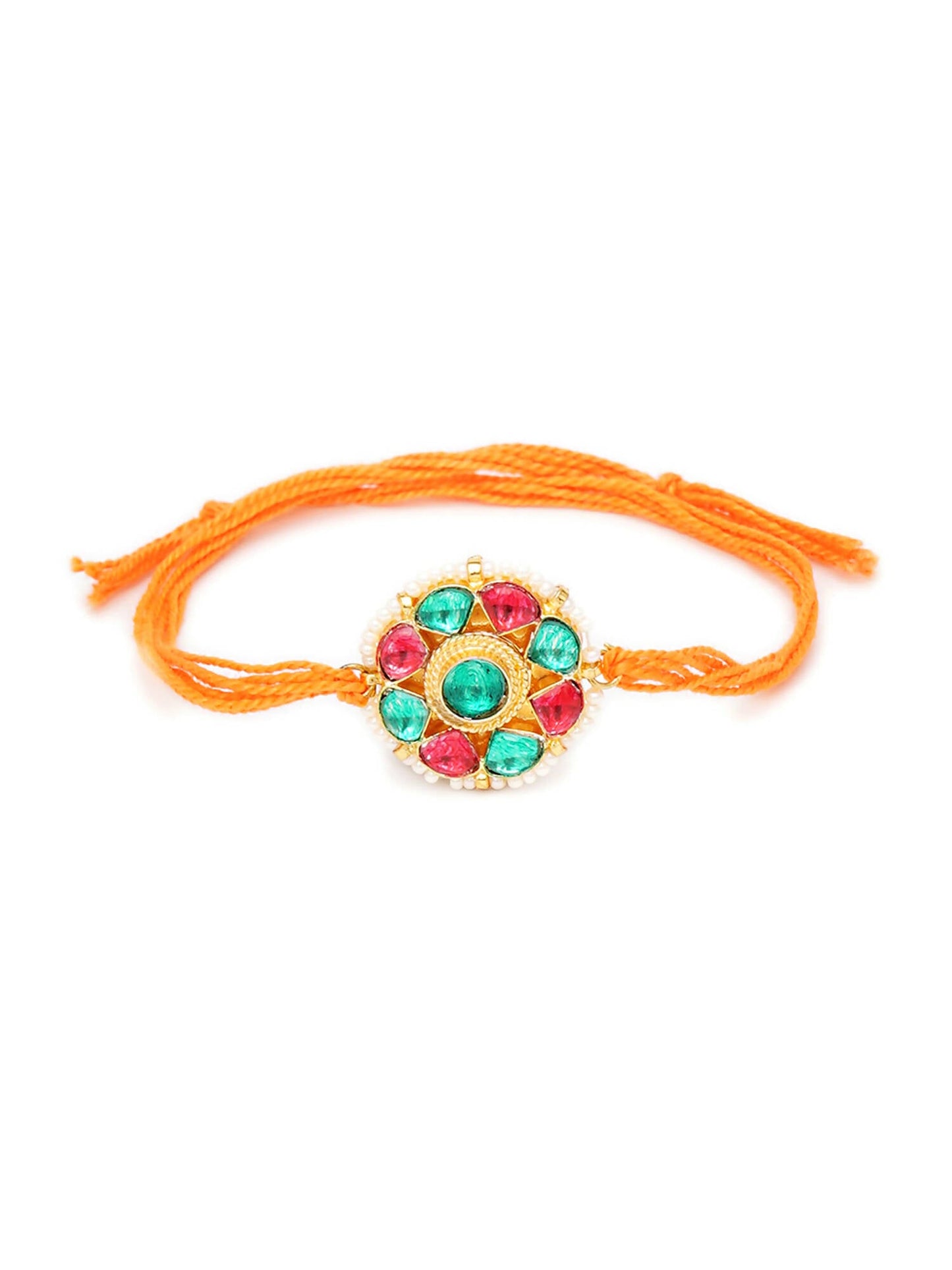 Designer kundan Rakhi - Ruby Raang