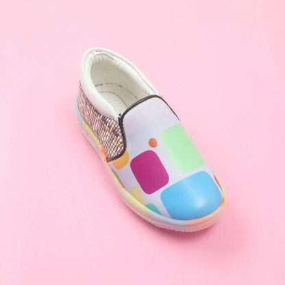 Tiny Bugs Unisex Colorblock Slip Ons Sneakers - Whithe