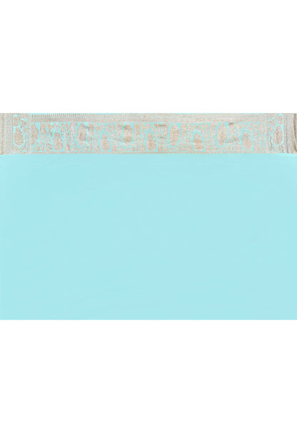 Joban Fashion Aqua Crepe Chiffon Pure Handloom Banarasi Silk Saree