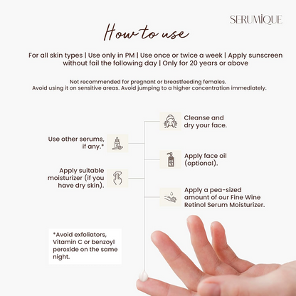 Serumique Retinol Night Face Serum for Anti-Ageing