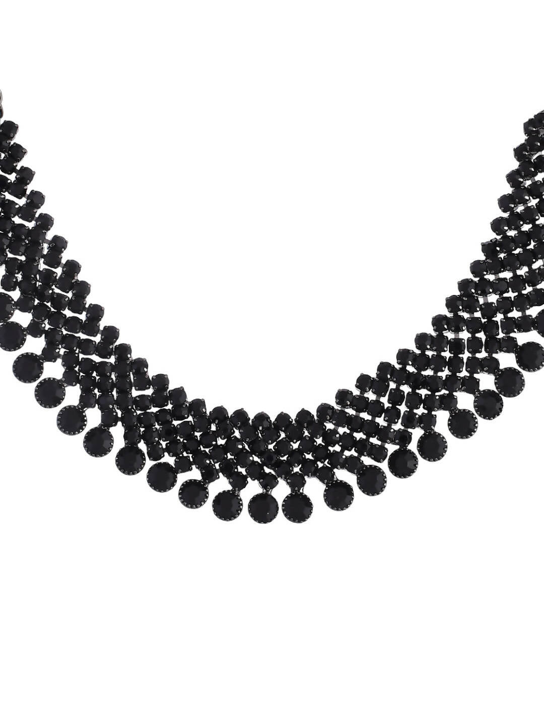 VOJ Women Black Color stainless steel Jewellery Set