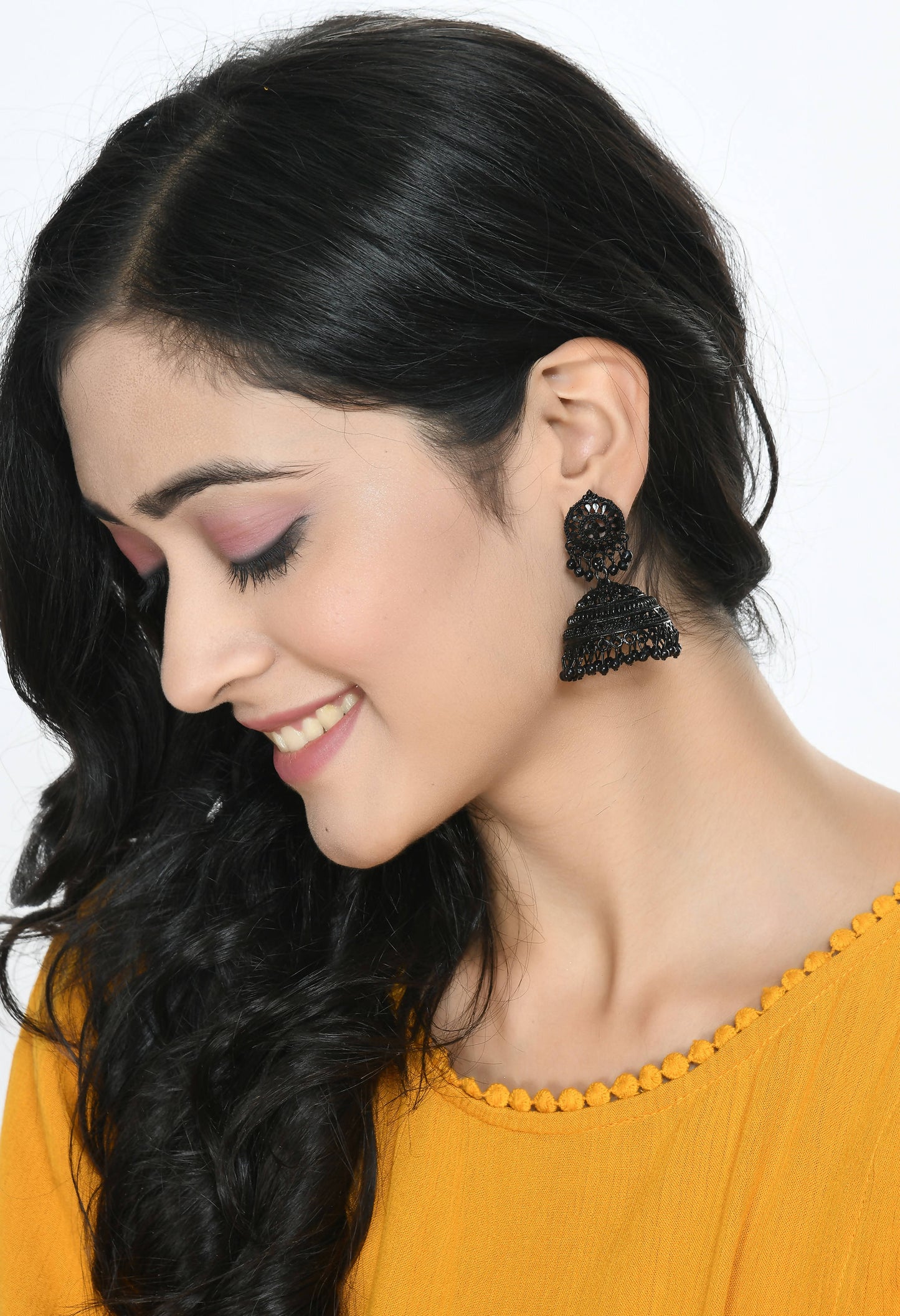 Mominos Fashion Johar Kamal Latest Design Black Color Jhumkas