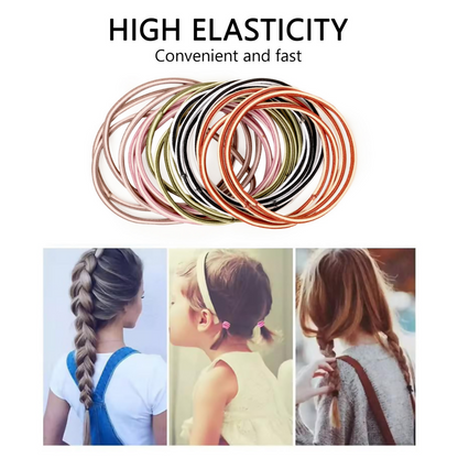 Bronson Professional Elastic Hair Rubber Bands Hair Ties Soft Stretchable Twin Colour