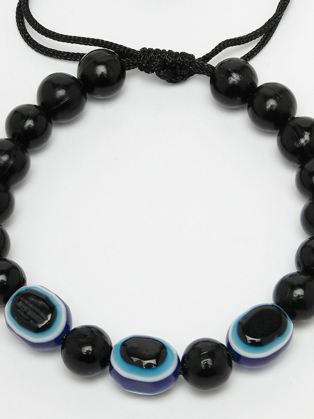 NVR Women & Men Black Evil Eye Rakhi With Roli Chawal