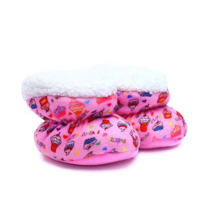 Tiny Bugs Unisex Printed Winter Booties - Pink