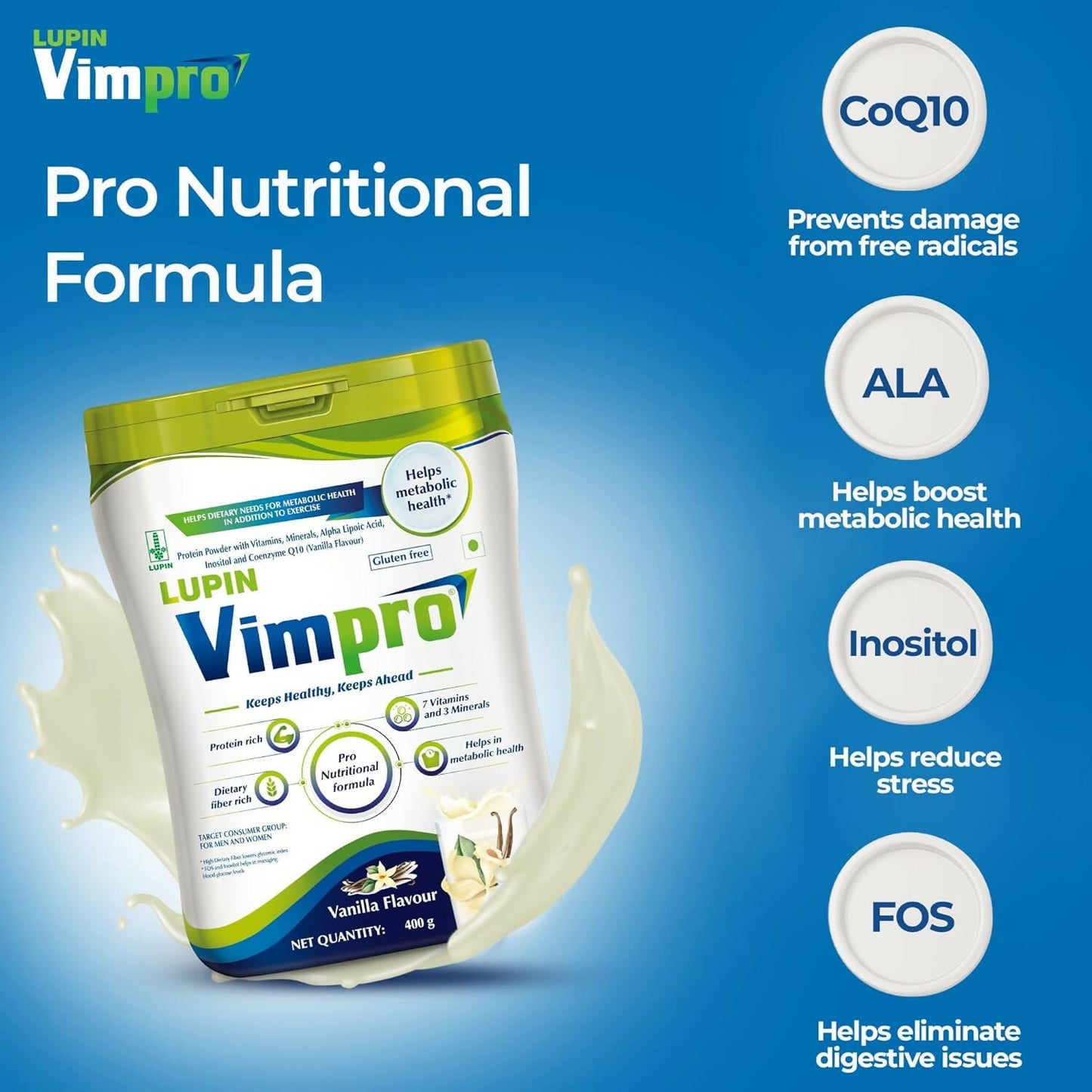 Lupin Vimpro Nutritional Vanilla Protein Powder
