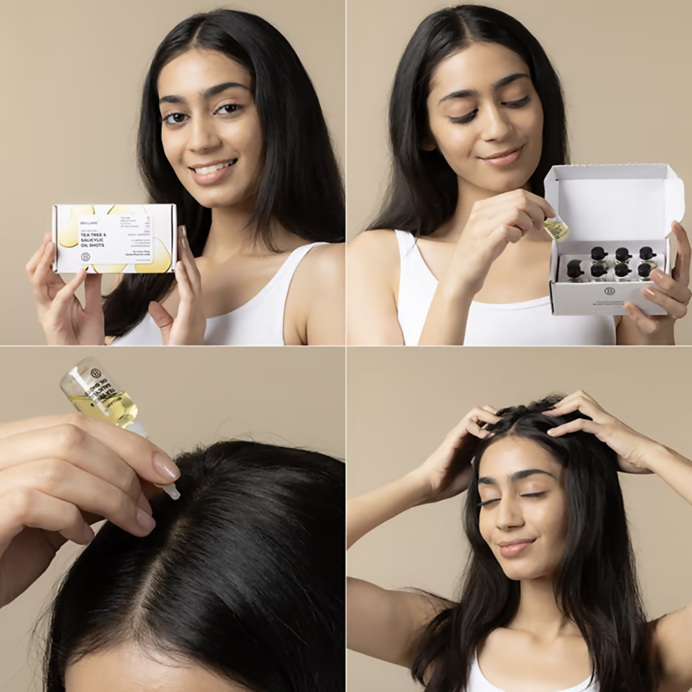 Brillare Tea Tree & Salicylic Oil Shots For Dandruff Control