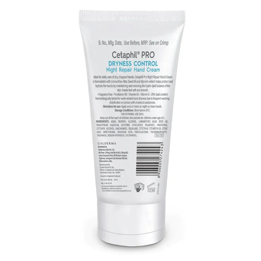 Cetaphil Pro Dryness Control Night Protect Hand Cream