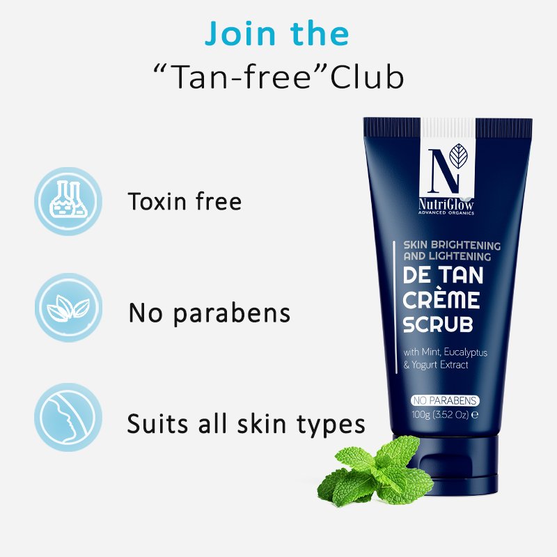 NutriGlow Advanced Organic De Tan Creme Scrub - 100 gms