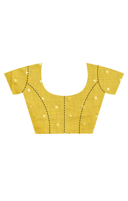 Morchari Banarasi Silk Chanderi Saree-Yellow