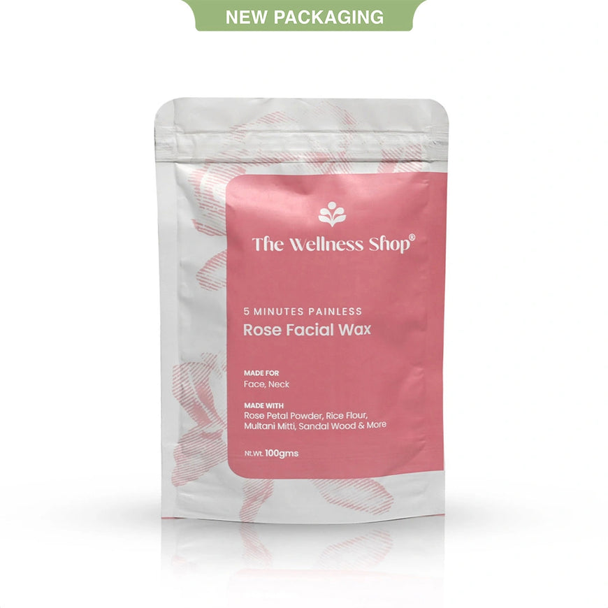 The Wellness Shop Rose Facial Wax Powder  - 100 gms