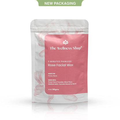 The Wellness Shop Rose Facial Wax Powder  - 100 gms