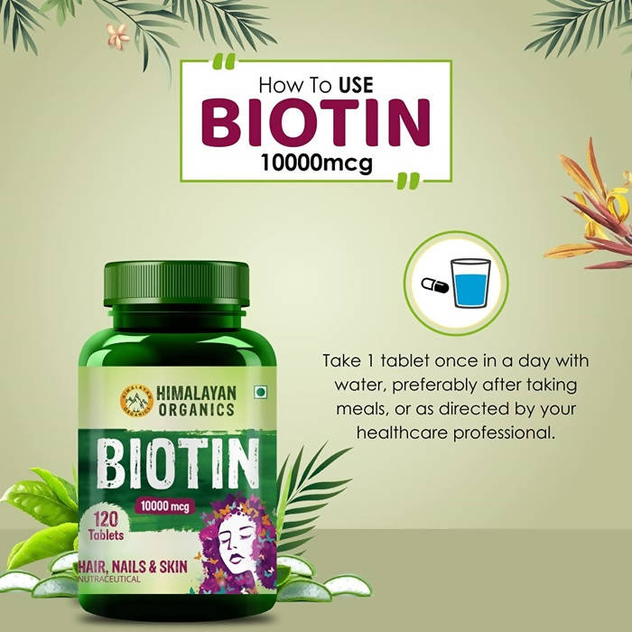 Himalayan Organics Biotin 10000 mcg - 120 tabs