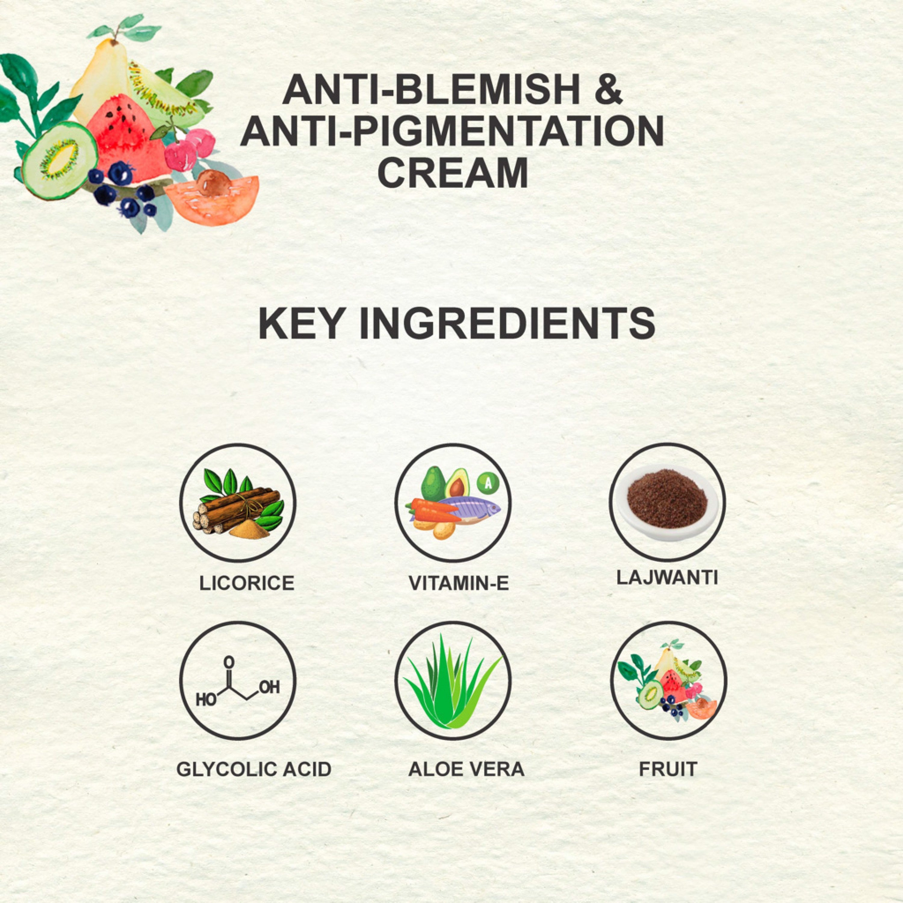 Love Earth Anti Blemish & Pigmentation Cream - 50gms