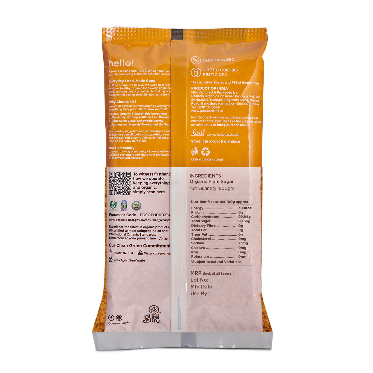 Pure & Sure Organic Palm Sugar