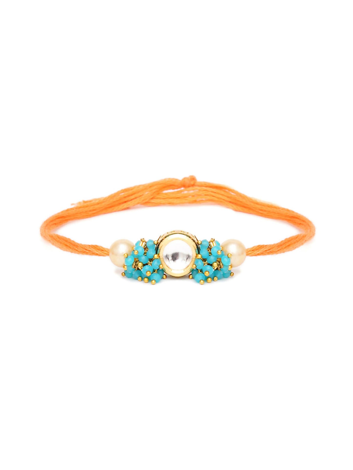 Designer kundan Rakhi - Ruby Raang