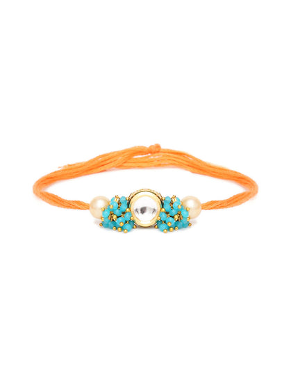 Designer kundan Rakhi - Ruby Raang