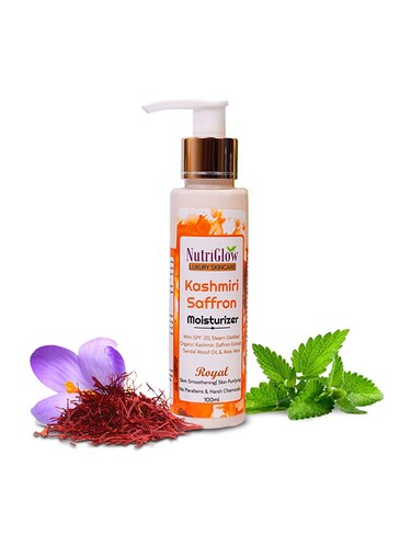 NutriGlow Luxury Skincare Kashmiri Saffron Moisturizer with SPF 20 - 100 ml