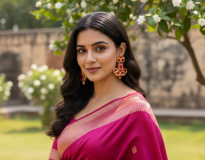 Pink Designer Earrings