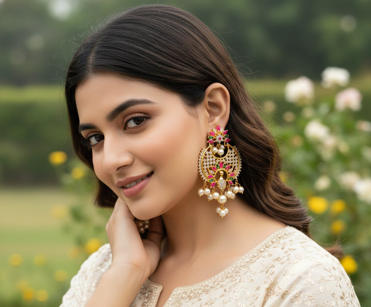 Multicolor AD Designer Earrings