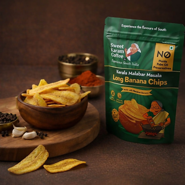 Sweet Karam Coffee Kerala's Long Banana Chips (Malabar Masala)