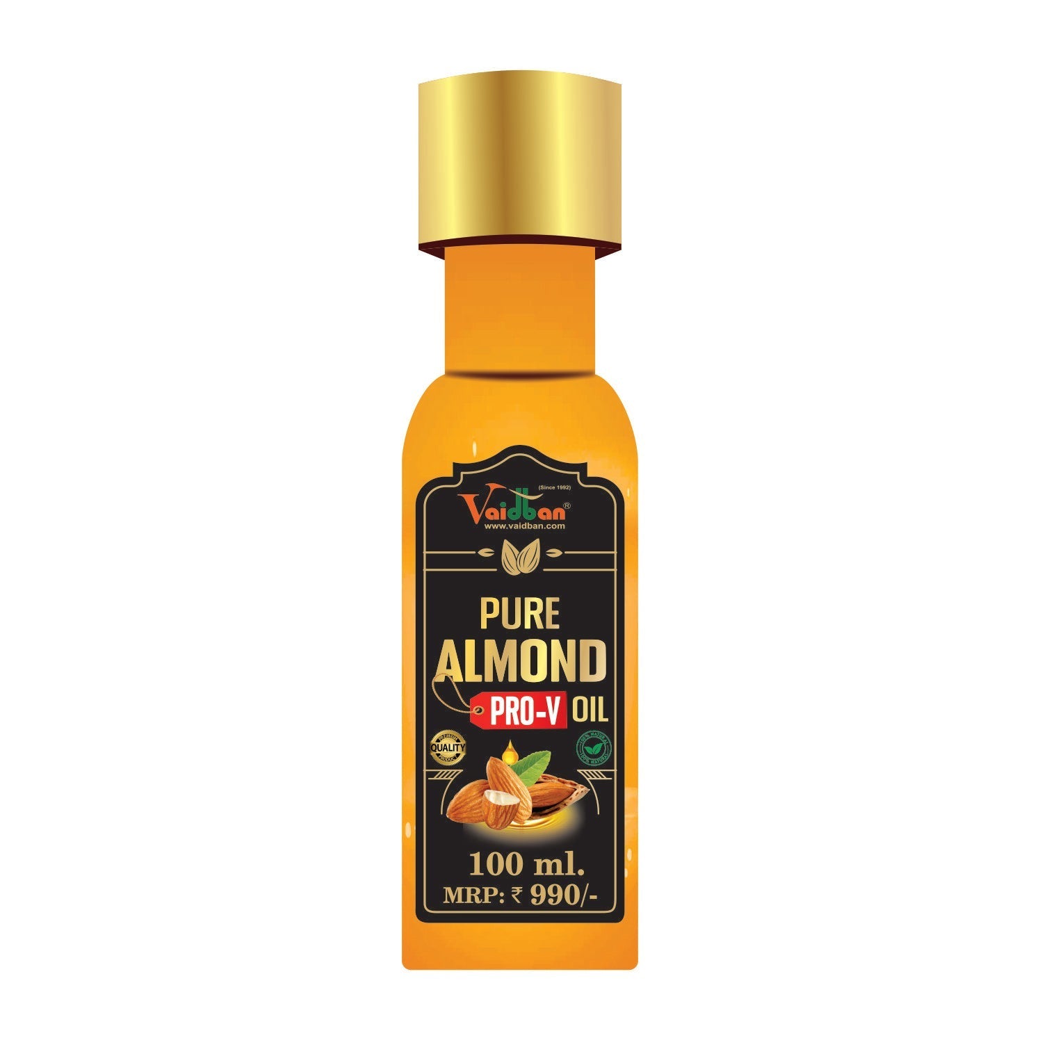 Vaidban Pure Almond Pro-V Oil - 100 ml
