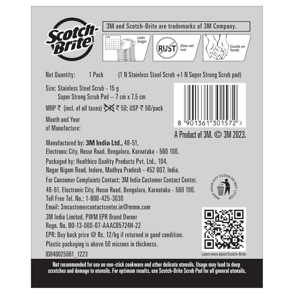 Scotch-Brite Steel Ball and Super Strong - Pack of 6