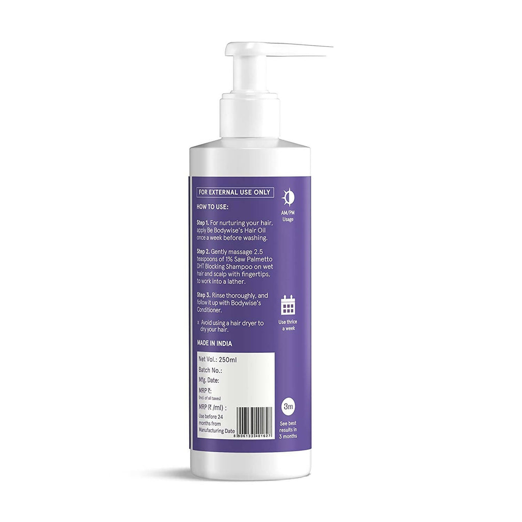 BeBodywise 1% Saw Palmetto DHT Blocking Shampoo - 250 ml
