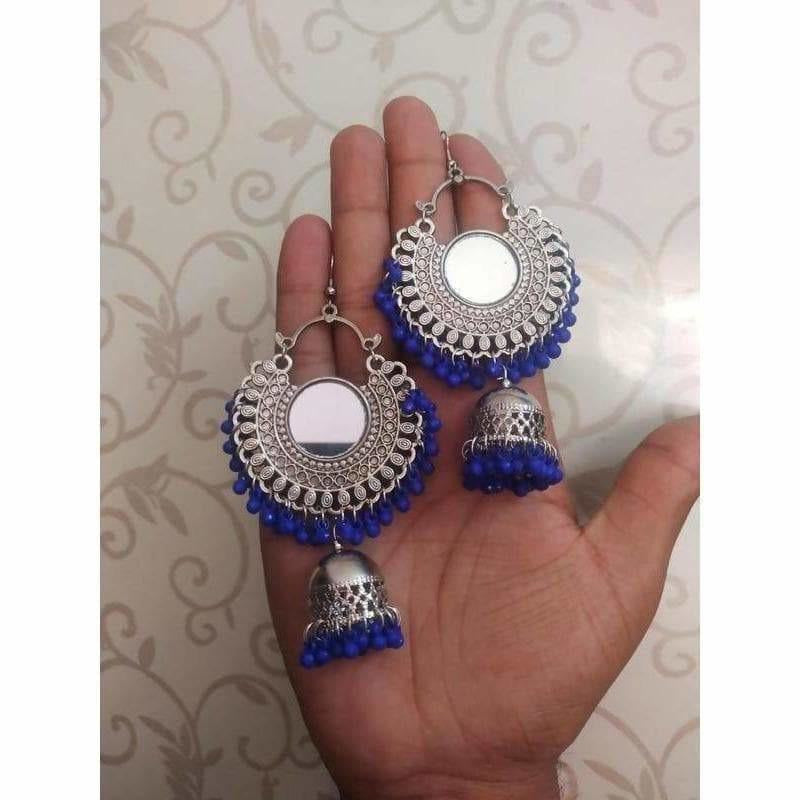 MS Fashion India Latest Designer Royal Blue Color Earring Jhumka For Women