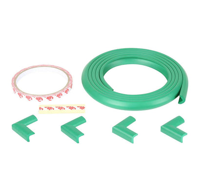 Safe-O-Kid Unique High Density L-Shaped 2 Mtr Long Mini 1 Edge Guard With 4 Corner Cushions - Green