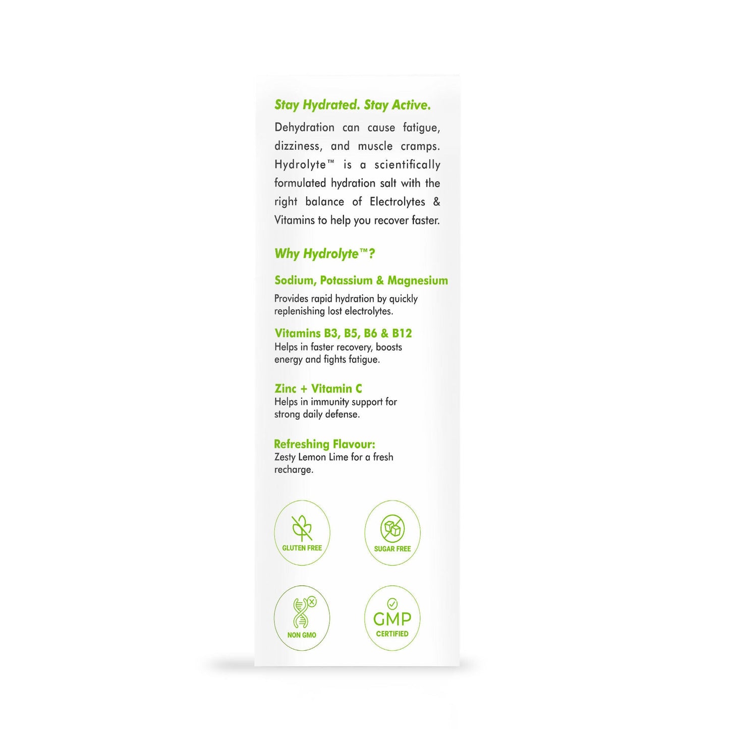 Dr. Morepen Hydrolyte Electrolyte & Vitamin Drink Mix - Lemon Lime