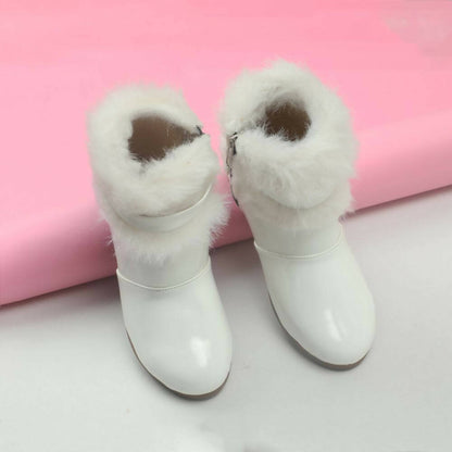 Tiny Bugs Girls Faux Fur Detail Winter Boots - White