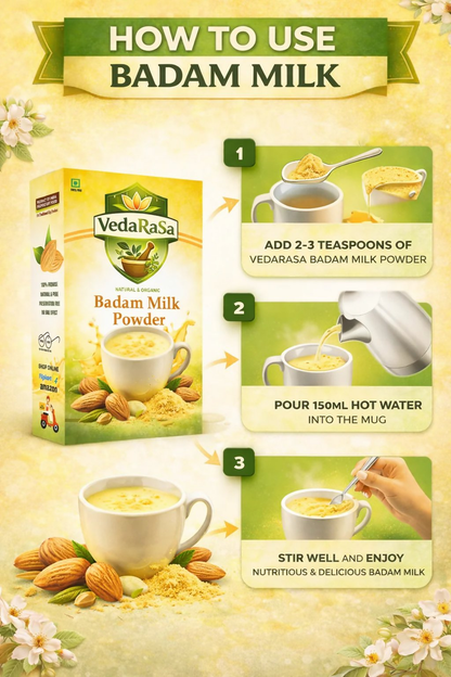 VedaRasa Badam Milk Powder Instant Almond Drink Mix