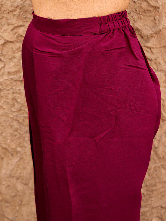 Tikhi Imli Embellished V-Neck Tunic With Trousers Co-Ords