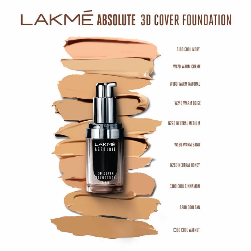 Lakme Absolute 3D Cover Foundation Cool Tan - 15 ml