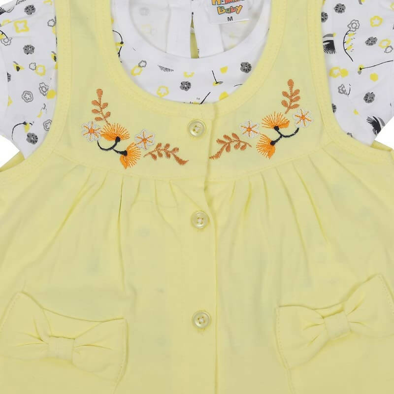 NammaBaby Baby Girl's A-Line Mini Frock Dress - Yellow 114