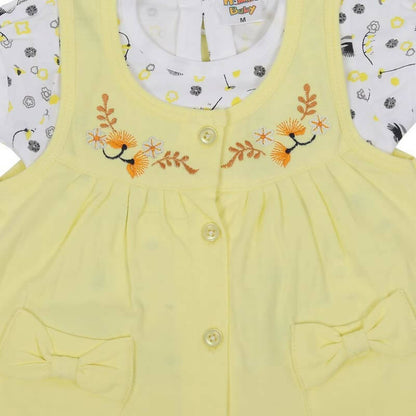 NammaBaby Baby Girl's A-Line Mini Frock Dress - Yellow 114