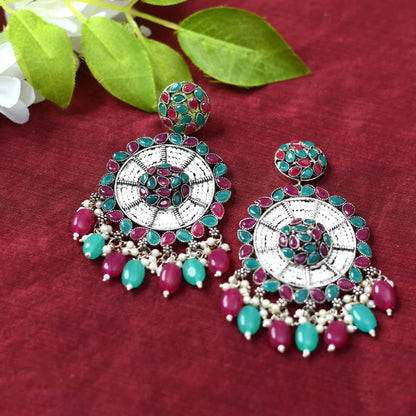 Mominos Fashion Johar Kamal Traditional Kundan & Pearls Earrings