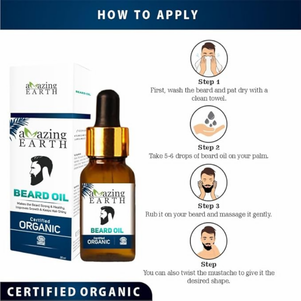 Amazing Earth Beard & Mustache Wax And Beard Oil