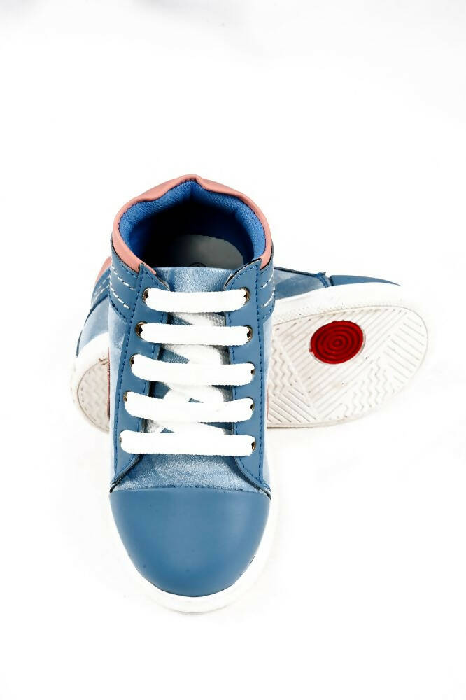 Tiny Bugs For Boys & Girls Party Wear Boots - Sky Blue